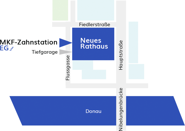 Lageplan der MKF-Zahnstation